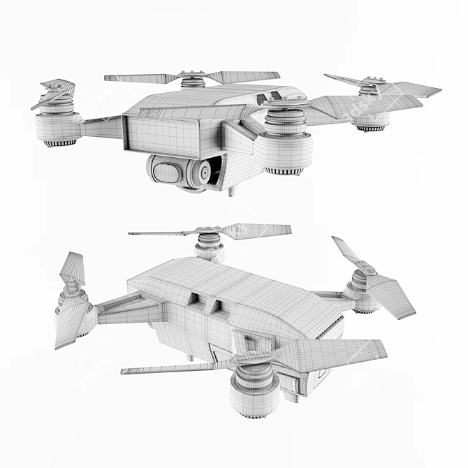 Aerial Eye: Unmanned Drone 3D model image 3