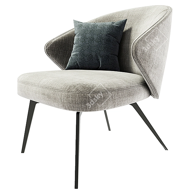 Elegant Ellen Armchair: Astele 02 3D model image 2