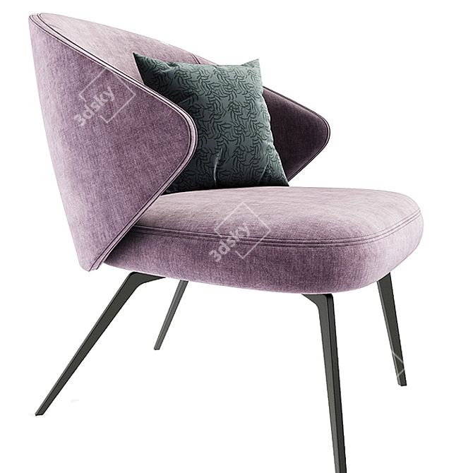 Elegant Ellen Armchair: Astele 02 3D model image 3