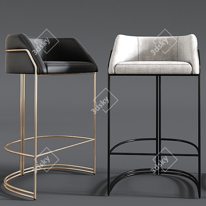 Revolutionize Your Space with the Deja Vu Bar Stool! 3D model image 2