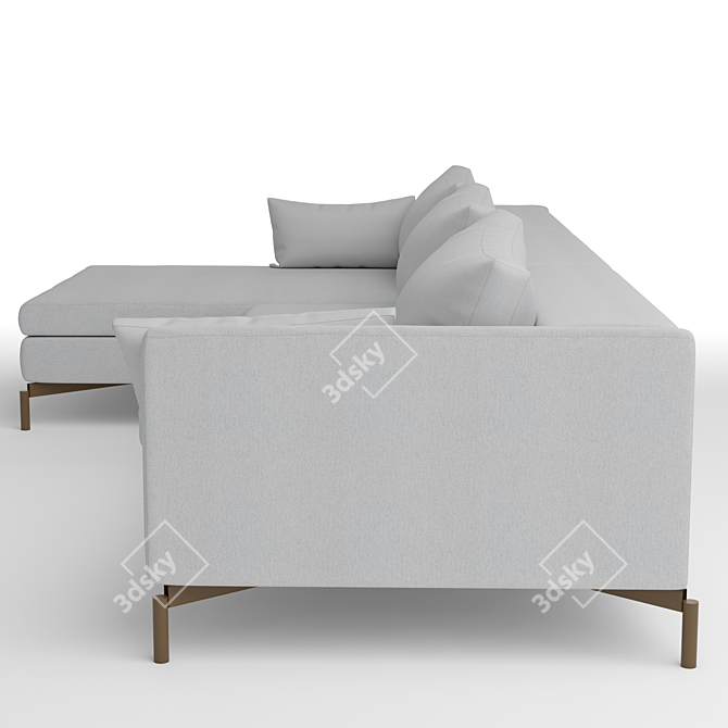 Elegant Novamobili Reef Sofa 3D model image 2