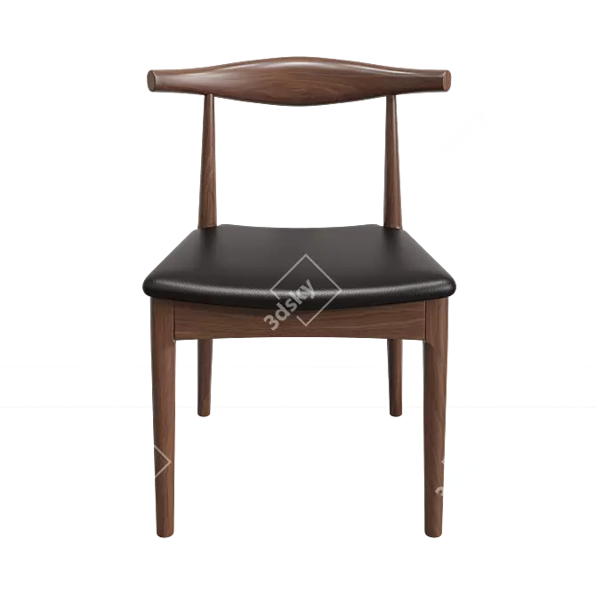 Horn Wood Chair: Modern Elegance 3D model image 3