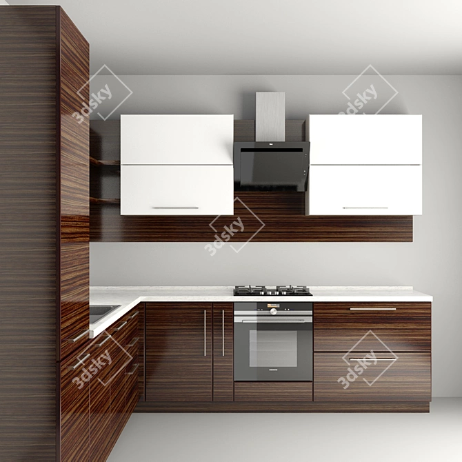 Modern SMART Kitchen Set 3D model image 3