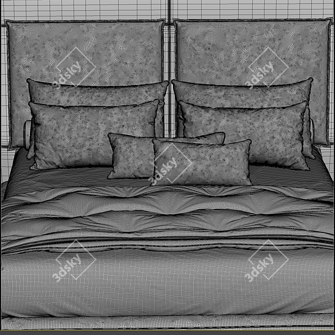 DreamComfort Bed – SP2802 3D model image 3