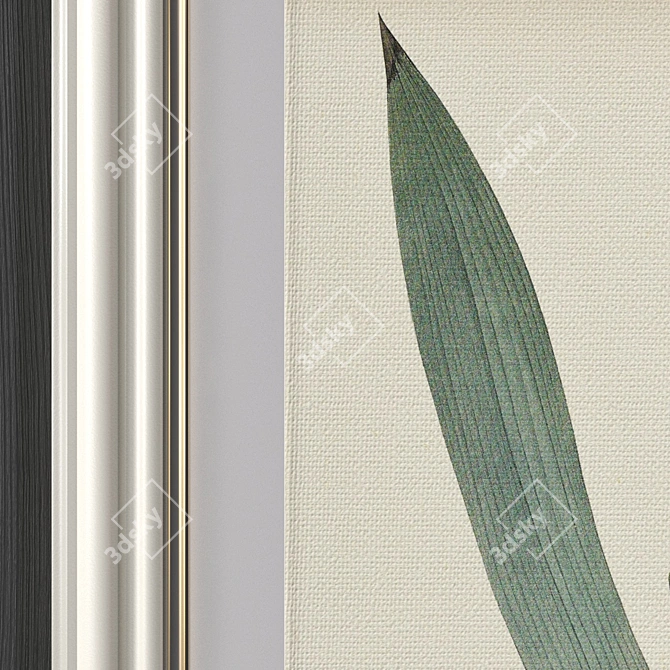 Modern Botanical Art Prints Set 3D model image 3