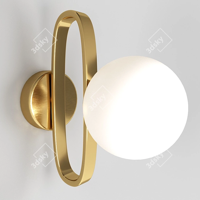 Modern Gold Metal Pendant Light 3D model image 1