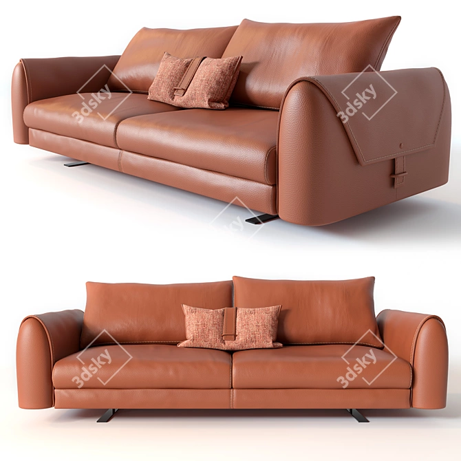 Gamma Karl Modern Sofa 3D model image 1