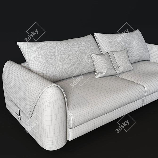 Gamma Karl Modern Sofa 3D model image 3