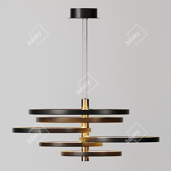 Elevate your space with Hoopla Pendant 3D model image 2