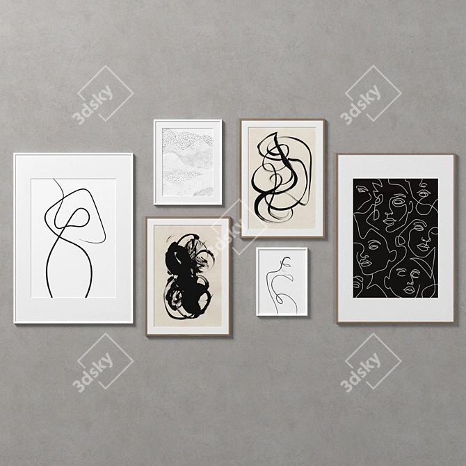 Unique Gallery Frames Collection 3D model image 1