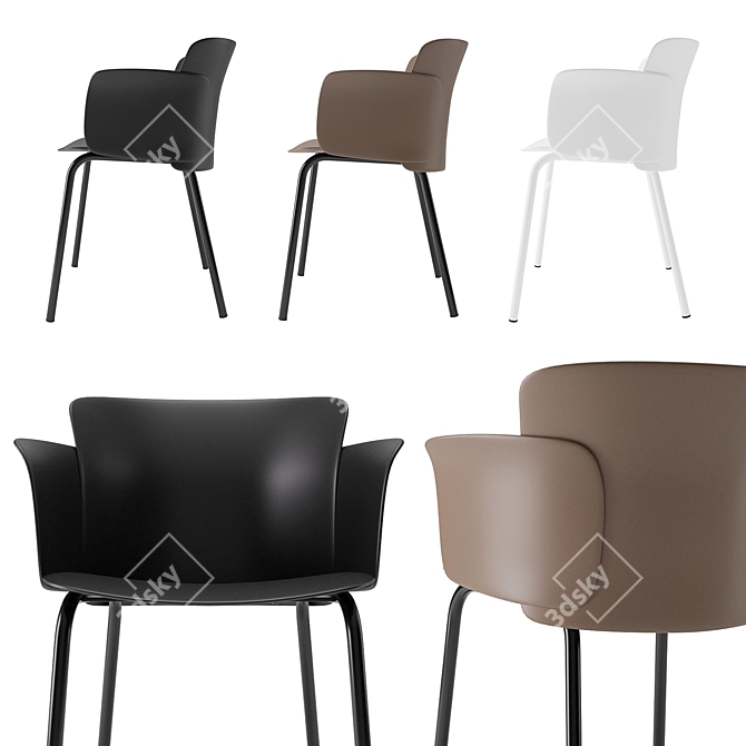 Sleek Paper Chair: Stylish Design, Multiple Colors 3D model image 2