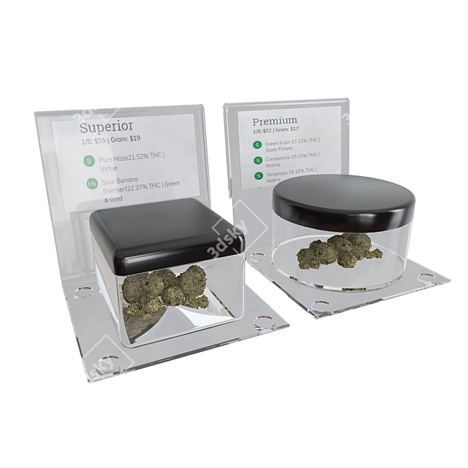 Healing Marijuana in Plastic Packaging 3D model image 1