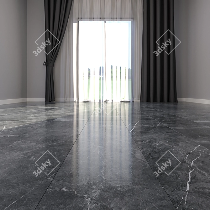 HD Marble Floor Tiles 3D model image 2