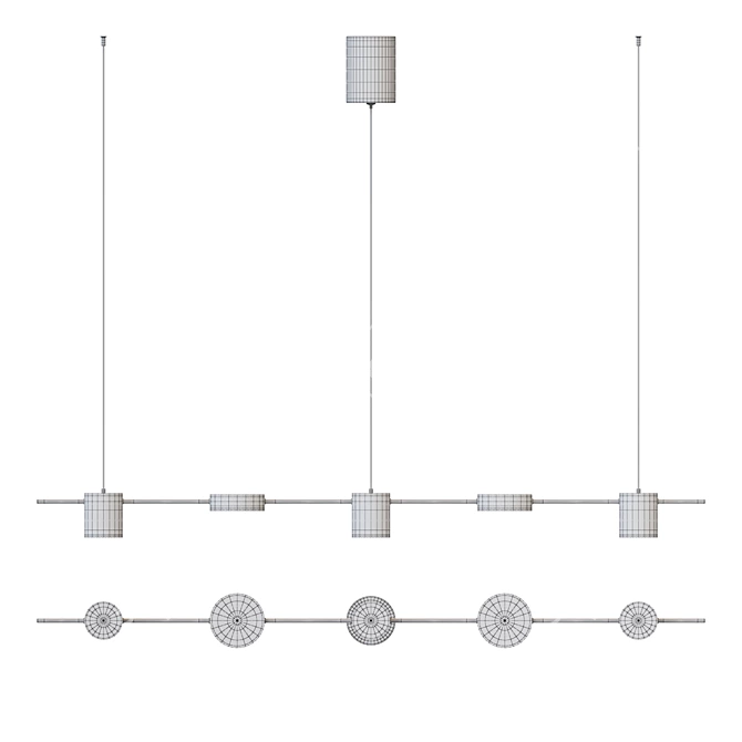 Sleek LED Track Light: Sunshine Long 5 3D model image 3