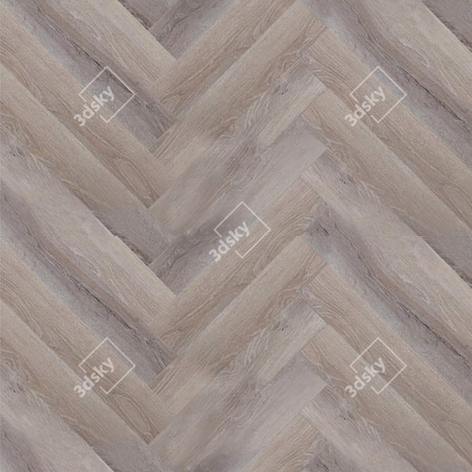 Hermitage Oak Vinyl Parquet 3D model image 2