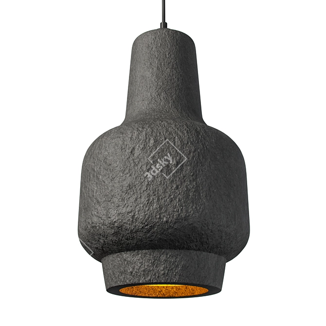 Checkmate Bishop Pendant: Chic Chess-inspired Lighting 3D model image 1