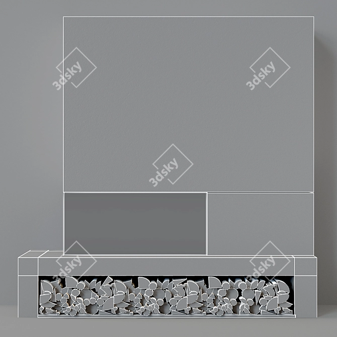 Sleek Modern Fire Pit 3D model image 3