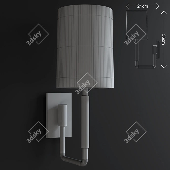 Elegant Clout Sconce Illumination 3D model image 3