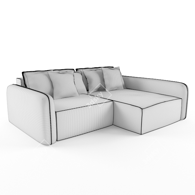 Modular Portland Sofa: Stylish and Versatile 3D model image 2
