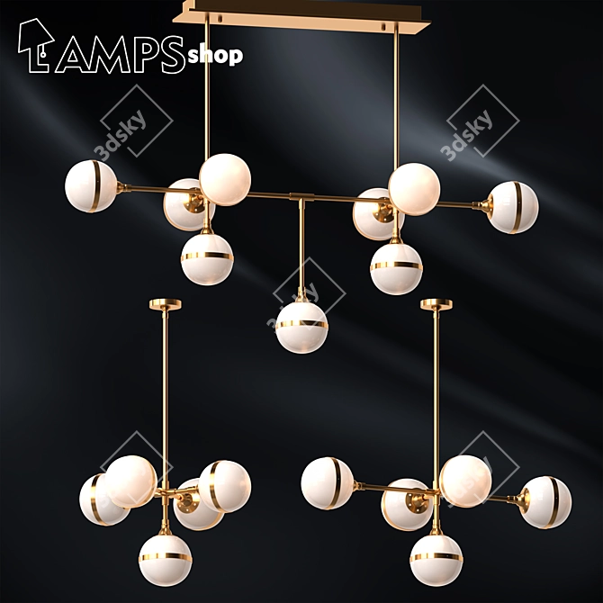 Title: Stunning Starkey Chandeliers 3D model image 1