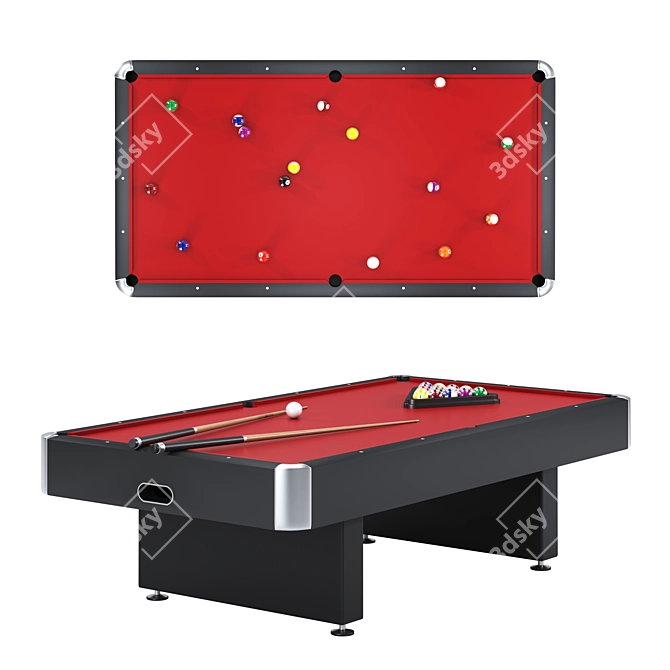 Premium Pool Table: Quality Craftsmanship 3D model image 2