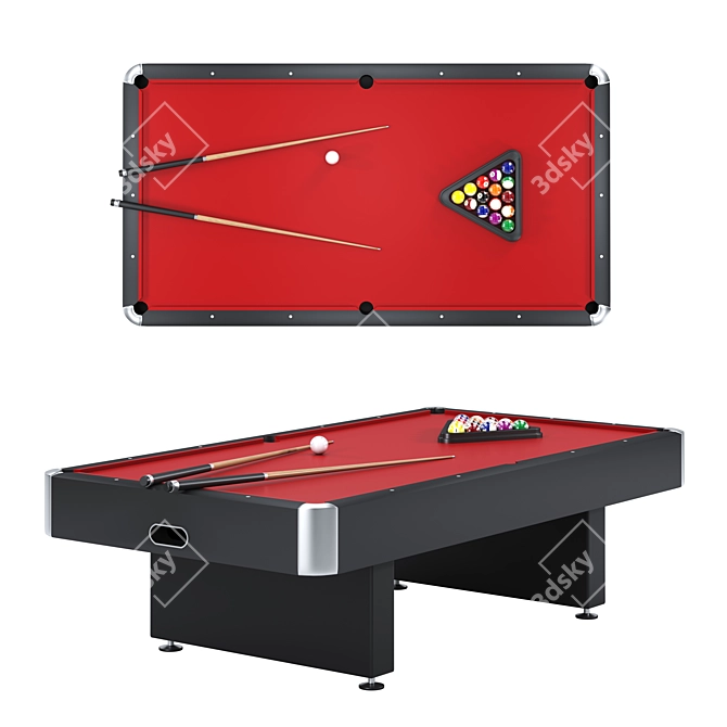 Premium Pool Table: Quality Craftsmanship 3D model image 4