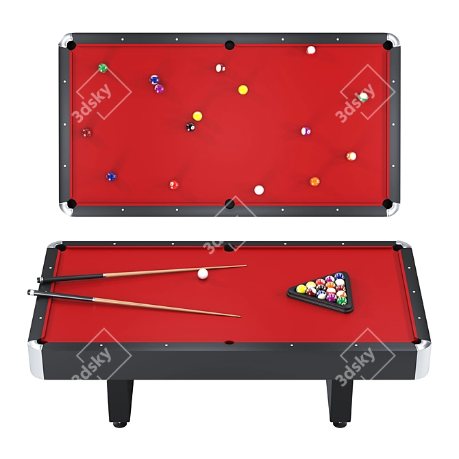 Premium Pool Table: Quality Craftsmanship 3D model image 5