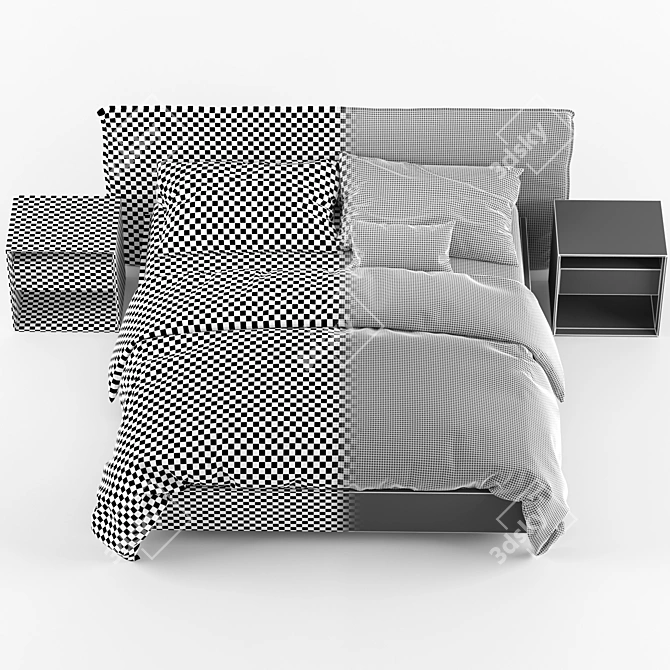 Modern Bed by Moller Design 3D model image 3