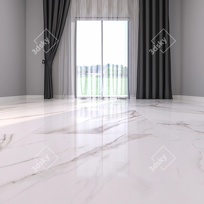 HD Marble Floor Tiles 3D model image 2