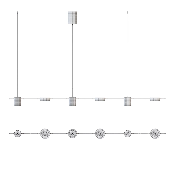 Minimalist LED Pendant Lamp 3D model image 3