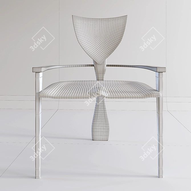 Elegant Finback Chair: Sleek Design & Unparalleled Comfort 3D model image 3