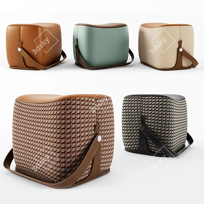 Elegant Ottoman: Les Necessaires d'Hermes 3D model image 1