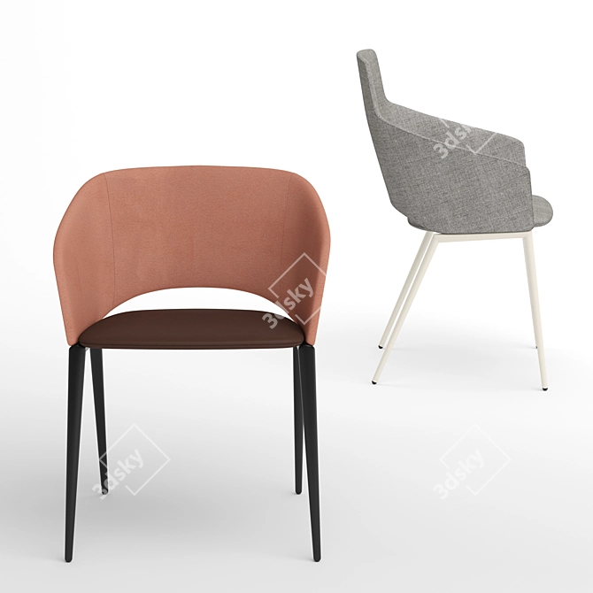 Sleek Zanotta Tusa Chair 3D model image 1