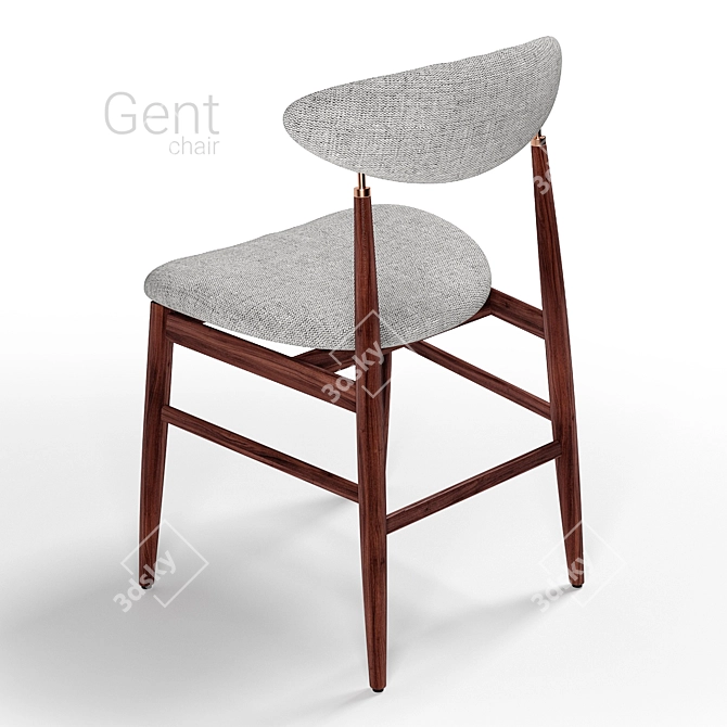 Modern Classic Chair: Gubi Gent 3D model image 2