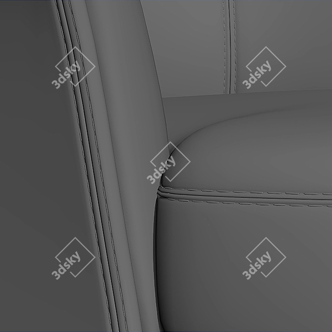 Elegant Poltrona Frau Nivola Armchair 3D model image 3