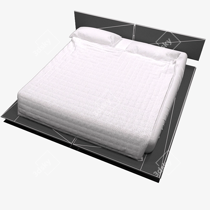 Orvietto Rift Plat RO207 Bed 3D model image 2