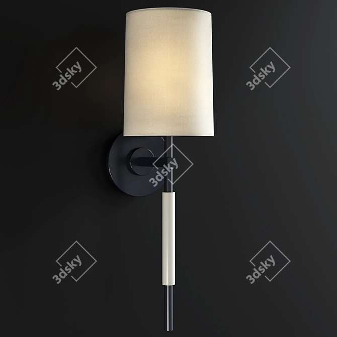 Sleek Clout Tail Sconce 3D model image 2