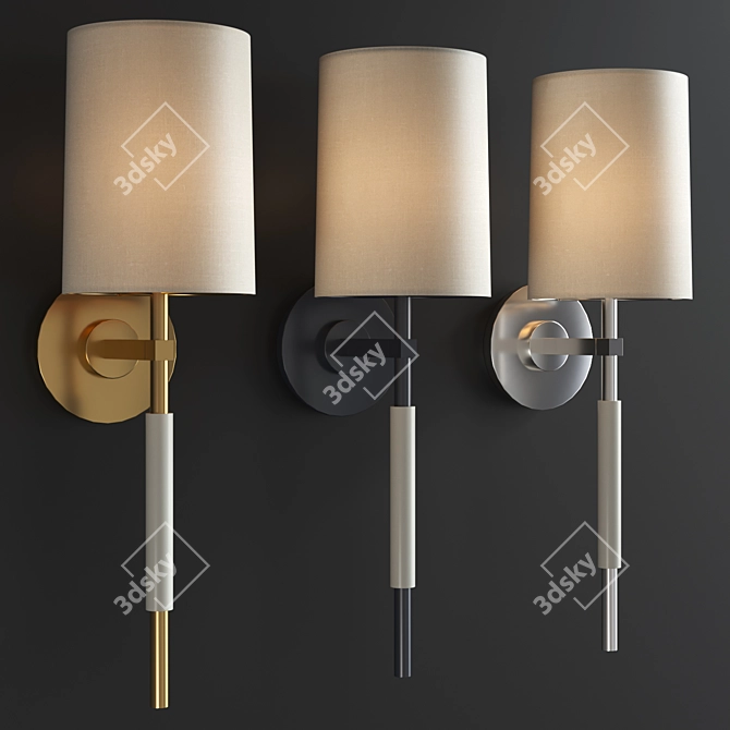 Sleek Clout Tail Sconce 3D model image 4