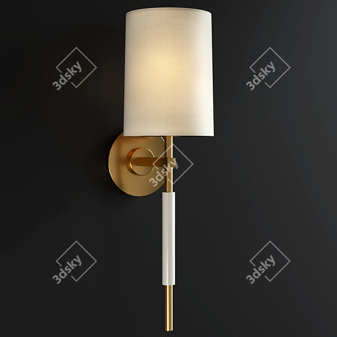 Sleek Clout Tail Sconce 3D model image 5