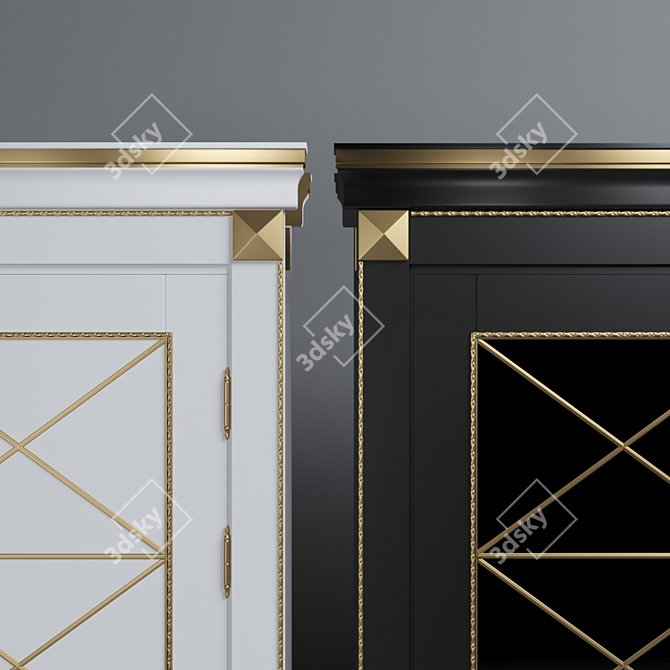 Elegant Tiana Interroom Door 3D model image 2