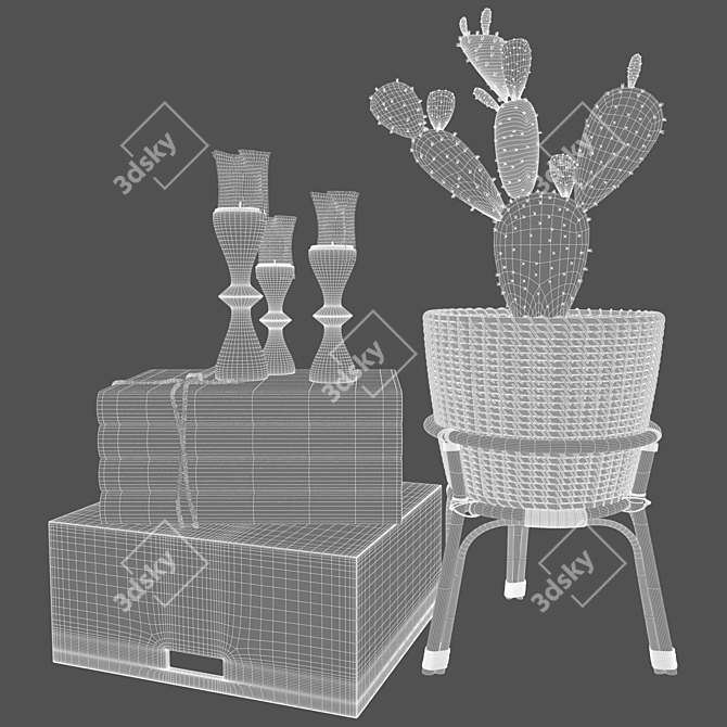 Modern Decor Set: Stylish and Chic Home Accessories 3D model image 3