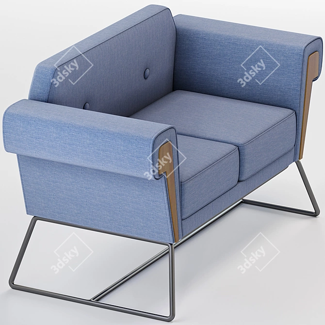 Modern Hove Club Sofa 3D model image 2