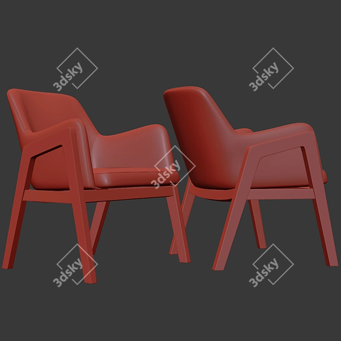 Carven Lounge Chair: Contemporary Urban Design 3D model image 3