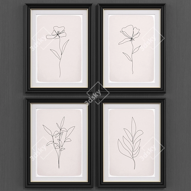 Modern Botanical Abstracts 3D model image 1