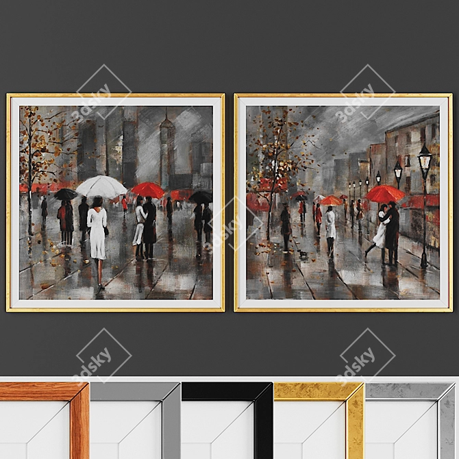 Modern Picture Set with 2 Options 3D model image 1