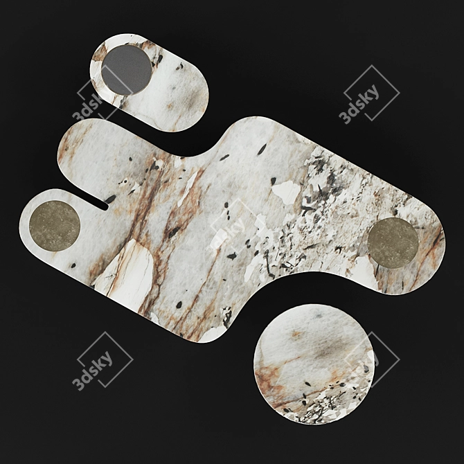 Elegant Interlude Marble Table 3D model image 2