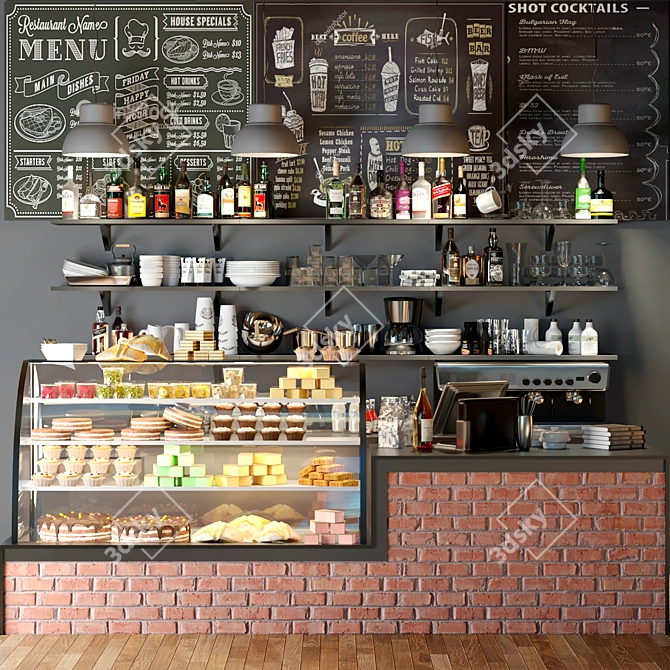 Coffee Point 7: Cafe, Restaurant, Dessert & More 3D model image 1