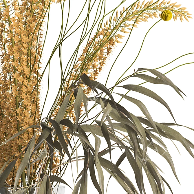 Exquisite Eremurus & Eucalyptus Bouquet 3D model image 2