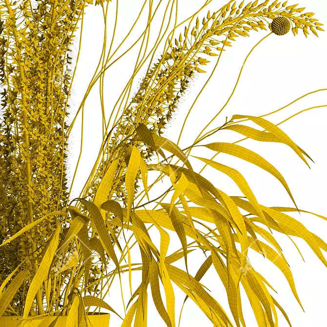 Exquisite Eremurus & Eucalyptus Bouquet 3D model image 3