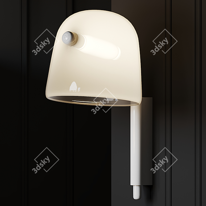 Elegant Mona Wall Lamps 3D model image 2